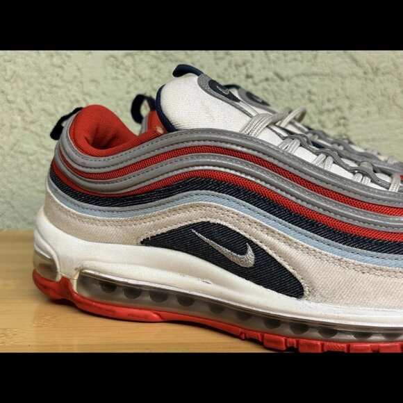 Size 9 - Nike Air‎ Max 97 Navy/Red/White USA America DJ5171-600 - Picture 2 of 12